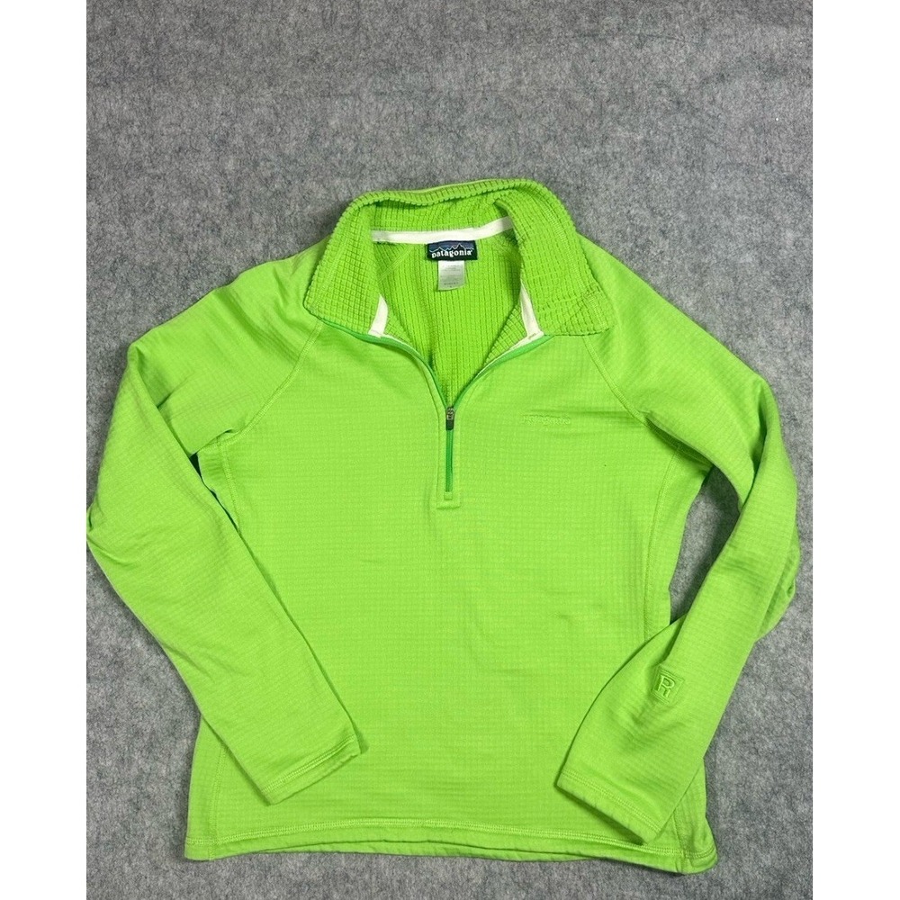 Patagonia Women's R1 Polartec Waffle Zip Pullover Prickly‎ Pear (GREEN) Size S